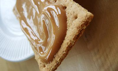 peanut butter on cracker pic